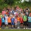 Die siegreichen Medaillenträger bei der Leichtathletik-Stadtmeisterschaft der Passauer Grundschulen