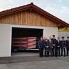 Bei der Segnung der neuen Garage der Freiwilligen Feuerwehr Gaißa.